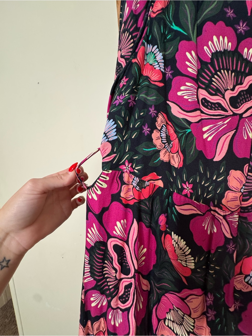 Farm Rio Floral Print Puff Sleeve Dress - Picture 8 of 16